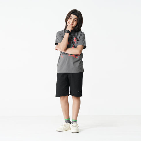 Black logo shorts